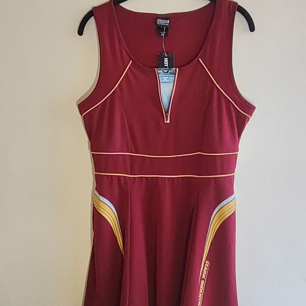 NEW Her Universe Marvel Avengers Iron Man Armor Skater Dress Costume Sz Medium - Picture 2 of 9